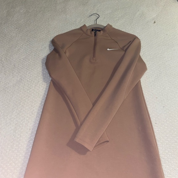 nike dress beige Nike Sportswear Jersey dress - beige - (Pre-owned)